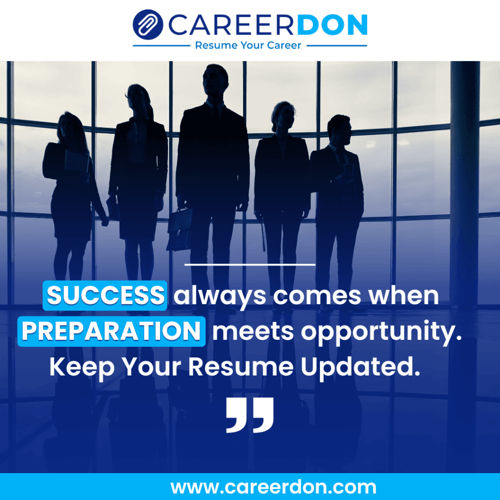 Success Happens When Preparation Meets Opportunity – Be Ready with a Professional Resume & Career Strategy