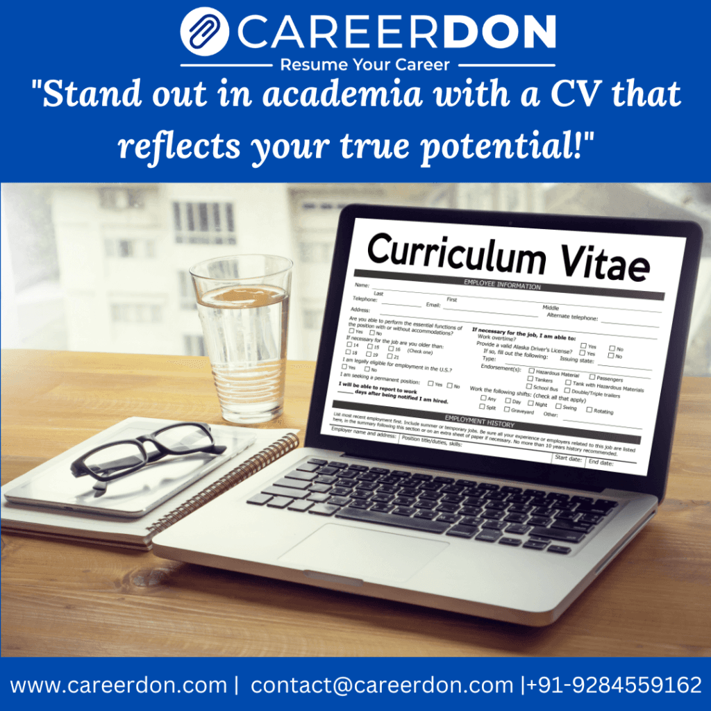 Research-Focused CV Development – Tailored CVs for Academics, Researchers & Postgraduate Students to Highlight Research Achievements & Publications