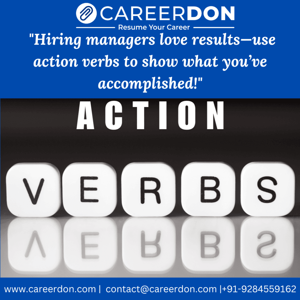 Action Verbs for Resume Writing – Strengthen Your Professional Achievements with Impactful, Dynamic Language