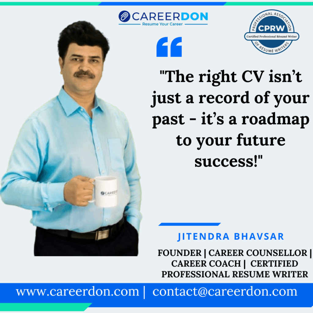 Professional CV Writing Services – By Mr. Jitendra Bhasvar
