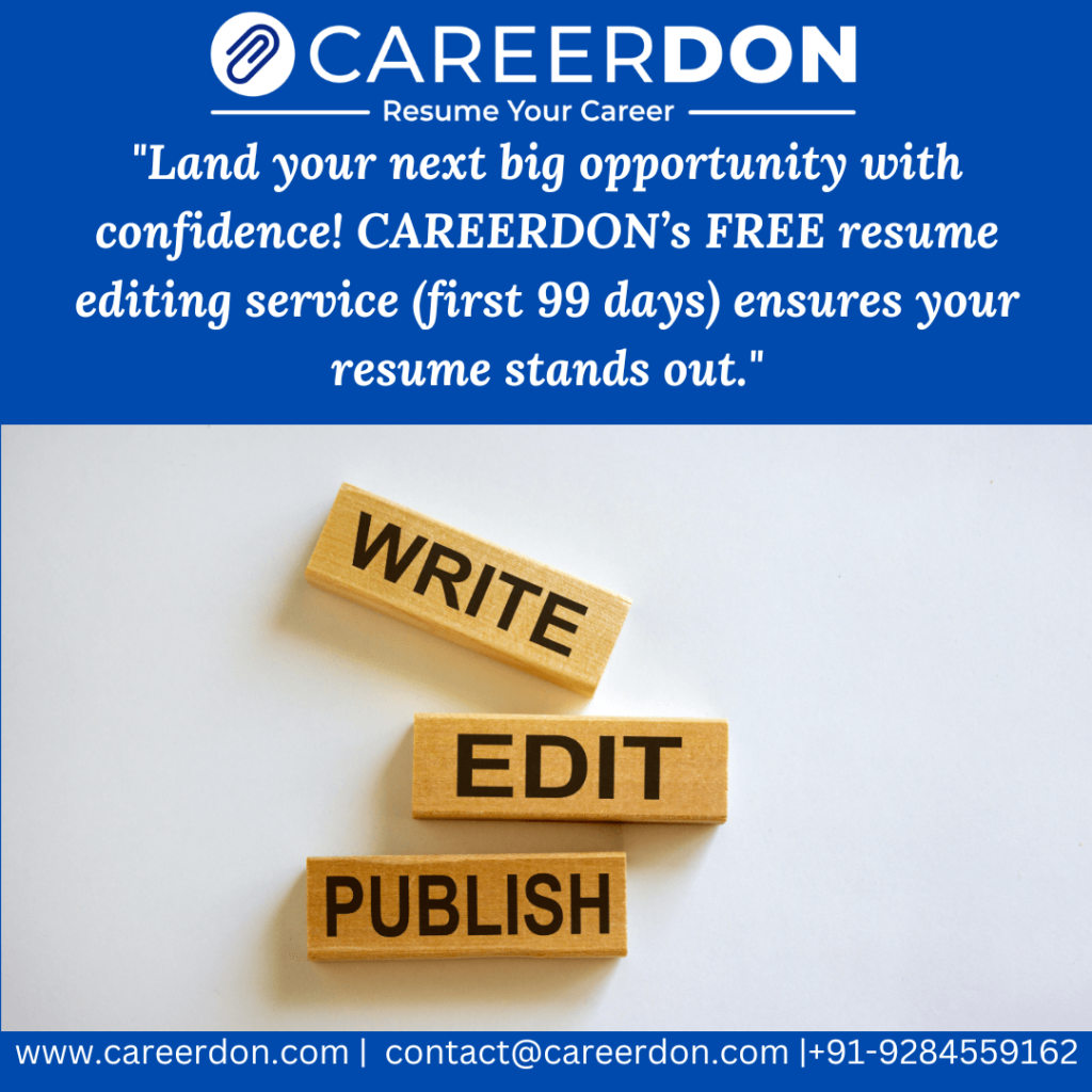 99 Days of Free Resume Editing – Keep Your Resume Updated & Optimized for Job Success