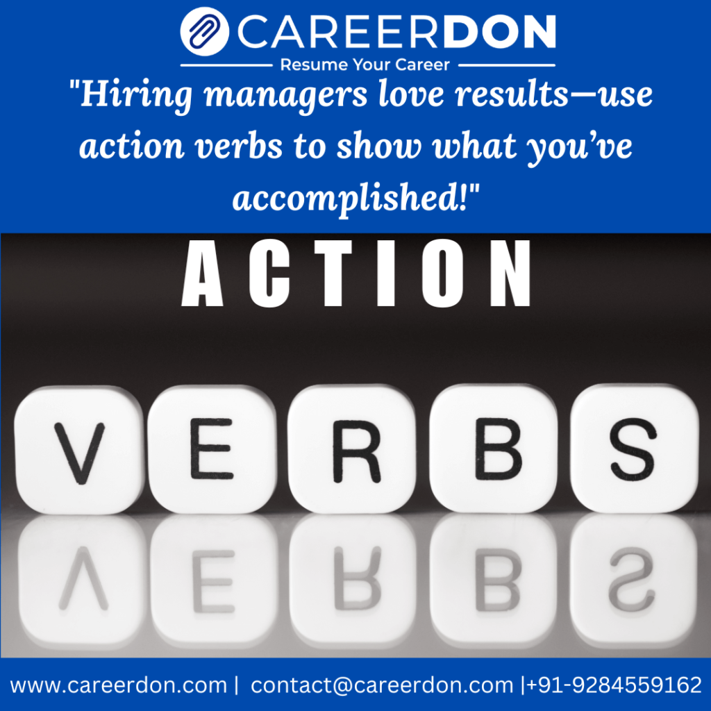 Action Verbs for Resume Writing – Strengthen Your Professional Achievements with Impactful, Dynamic Language