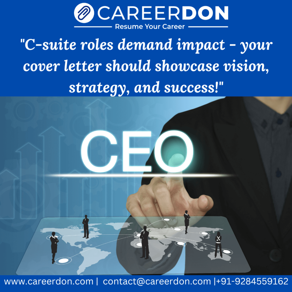 Executive-Level Cover Letter Writing – Showcase Leadership, Strategy & High-Impact Achievements