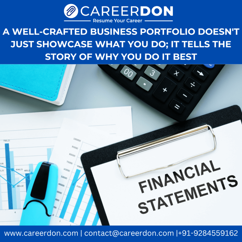 Customized Business Portfolio with Financial Statements – Professionally Designed to Showcase Your Brand & Achievements