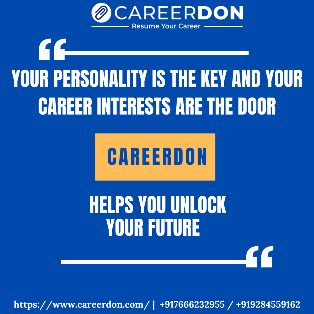 Unlock Your Future with CAREERDON – Align Your Personality & Interests for Career Success