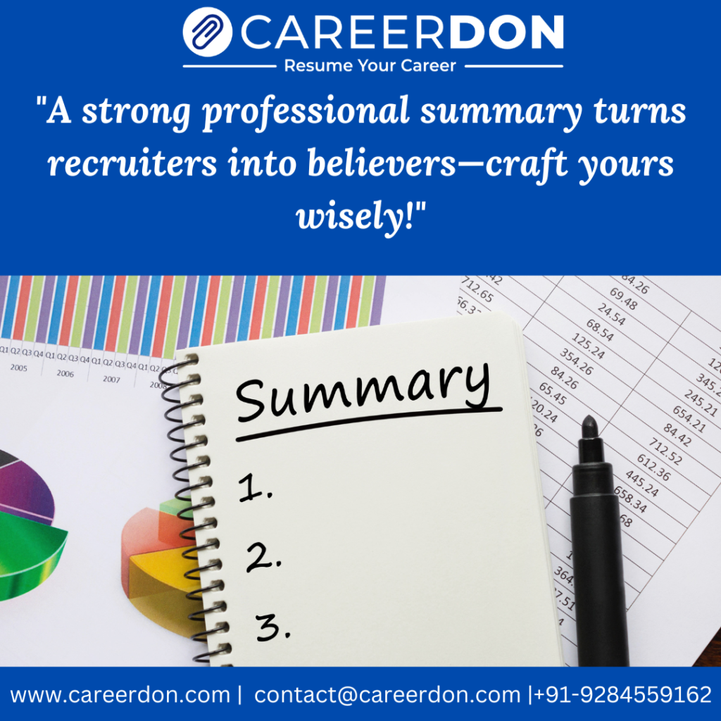 Professional Summary Crafting – Create a Powerful First Impression with a Concise & Impactful Career Overview