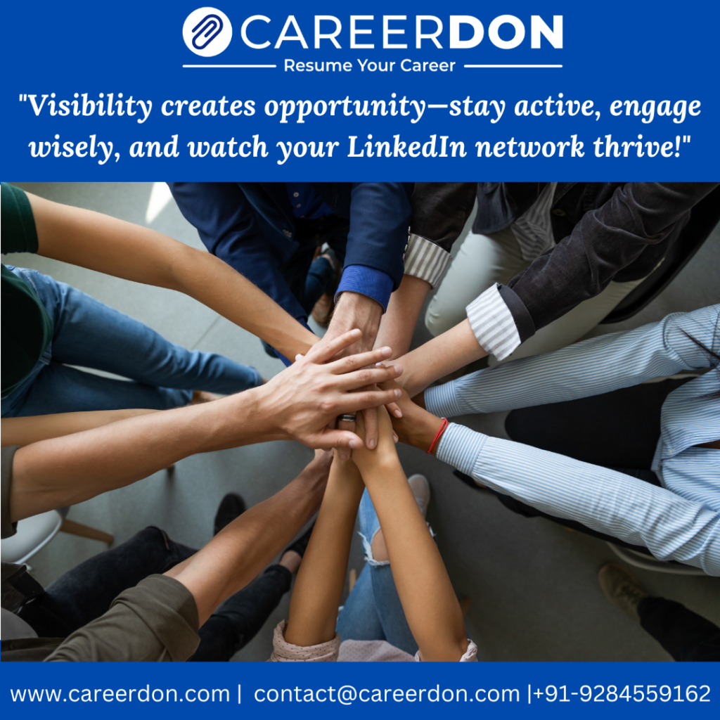 LinkedIn Activity & Engagement Plan – Increase Visibility, Grow Your Network & Build Your Personal Brand | CAREERDON